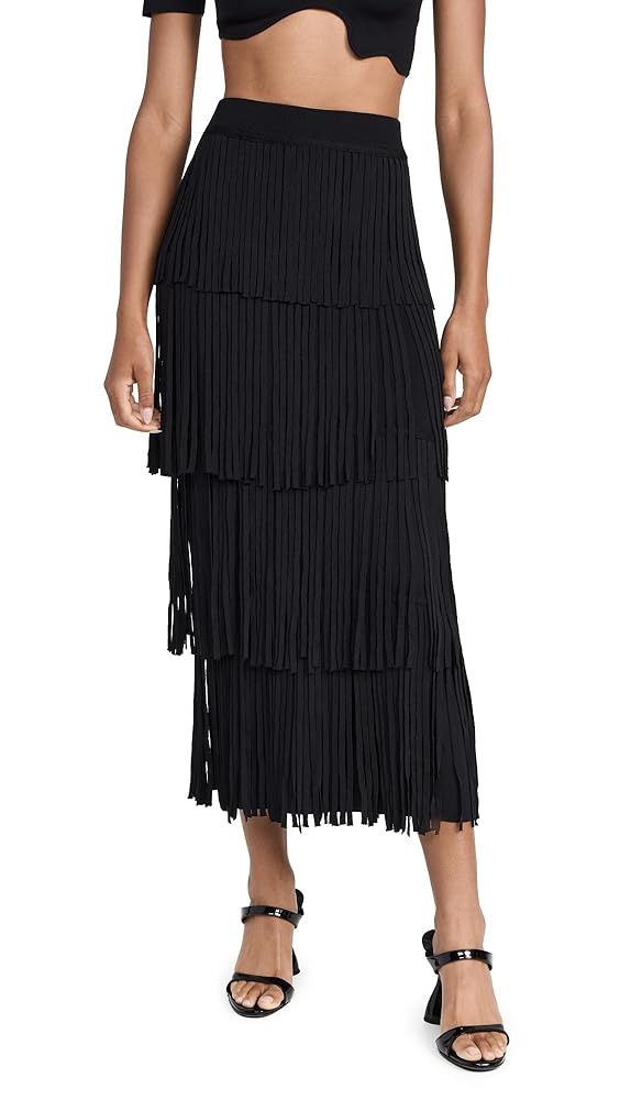 Mel gather skirt　ANDMARY　BLACK　M▲ ANDMARY】Mel gather skirt